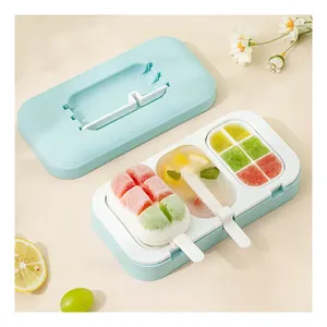 High quality multifunctional Household silicone ice box wholesale ice cream mold popsicle mold food grade tray ice cube maker