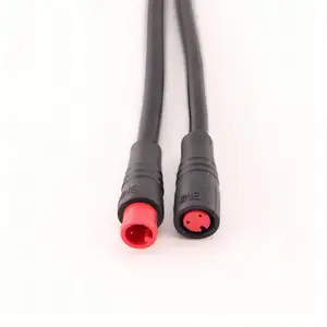 Conectores impermeables M6 enchufe 2 3 4 5 6 7pin luz/acelerador/freno/pantalla piezas de bicicleta eléctrica IP67