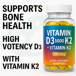 ויטמין <span class=keywords><strong>D3</strong></span> + K2 תמיכה חיסונית ובריאות עצם למבוגרים, כמוסות רכות, 60 יחידות - Product Image 3