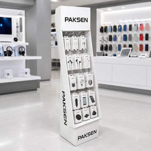 Expositor de cartón con múltiples ganchos para accesorios de teléfonos móviles, impresión HD, carga estable para áreas digitales de supermercados - Product Image 2