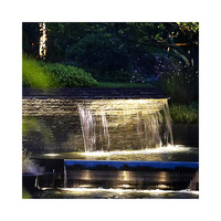 Fontaine murale à eau personnalisée moderne avec cascade et image LED