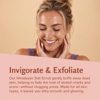 Gommage au sel de l'Himalaya au collagène à marque privée, exfoliant régénérant aux cellules souches, soin éclaircissant et hydratant pour le visage et le corps