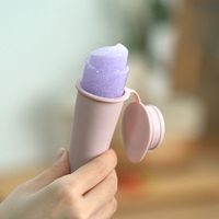 Paquete de 3 moldes de silicona para paletas de hielo, molde para hacer helados con tapas adorables adjuntas, juego de paletas de tubo de congelador hecho a mano saludable