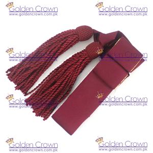ผ้าคาดเอวสีแดงเข้มเมทัลลิกสำหรับงานพิธีการ ใช้สำหรับเสื้อผ้าและของตกแต่งบ้าน ขนาดสั่งทำได้ - Product Image 5