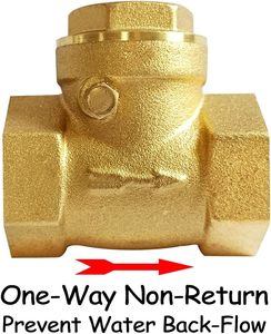 Đồng thau rắn 1/2 inch thủ công kiểm tra xoay ngang 1/2 \ "chủ đề nữ không quay trở lại một chiều ngăn nước chảy ngược - Product Image 4