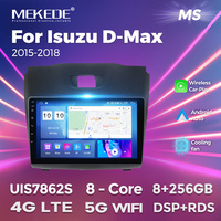 MEKEDE MS - Sistema de Navegación GPS Android para Automóvil con Carplay para Isuzu D-Max 2015-2018, 8 Núcleos, 4G LTE, WiFi, Ventilador de Refrigeración