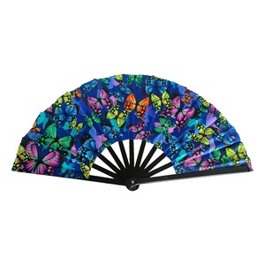 Colourful Bamboo Painted Clack <b>Fans</b> 13 Inch Folding <b>Fan</b> Chinese Style Folding <b>Fan</b> Festival Handheld Folding Rave <b>Fan</b> With Logo - Product Image 5