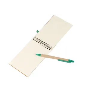 Quaderni riciclati a spirale con Logo personalizzato Mini Notebook con penna