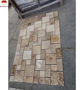 Giá tốt độ dày mỏng màu be travertine đá cho tường ốp và gạch lát sàn cổ Parma chải đục travertine - Product Image 2