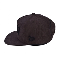 Casquette Snapback 5 Panneaux Personnalisable avec Logo Brodé 3D, en Corduroy, Style Hip Hop, pour Sport, Plein Air, Plage, Voyage, Réglable, Unisexe