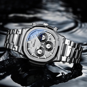 CHENXI 962 Unique Noir Acier <span class=keywords><strong>Chrono</strong></span> Hommes Montre De Mode Casual Calendrier D'affaires Quartz Hommes Montres De Luxe Top Marque - Product Image 2