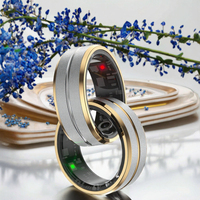 Bague connectée de suivi de santé : surveillance continue du rythme cardiaque, de l'oxygène sanguin, du sommeil et du compteur de pas, autonomie de 5 à 10 jours, rechargeable, IP68, compatible iOS