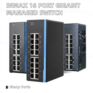 Switch Ethernet industriel géré 16 ports 10/100/1000M Gigabit avec QoS SNMP, capacité 22G pour fabricants - Product Image 2
