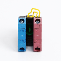 HABOO 22mm Interruptor de botón pulsador de enganche momentáneo 1NO + 1NC Impermeable 10A 600V