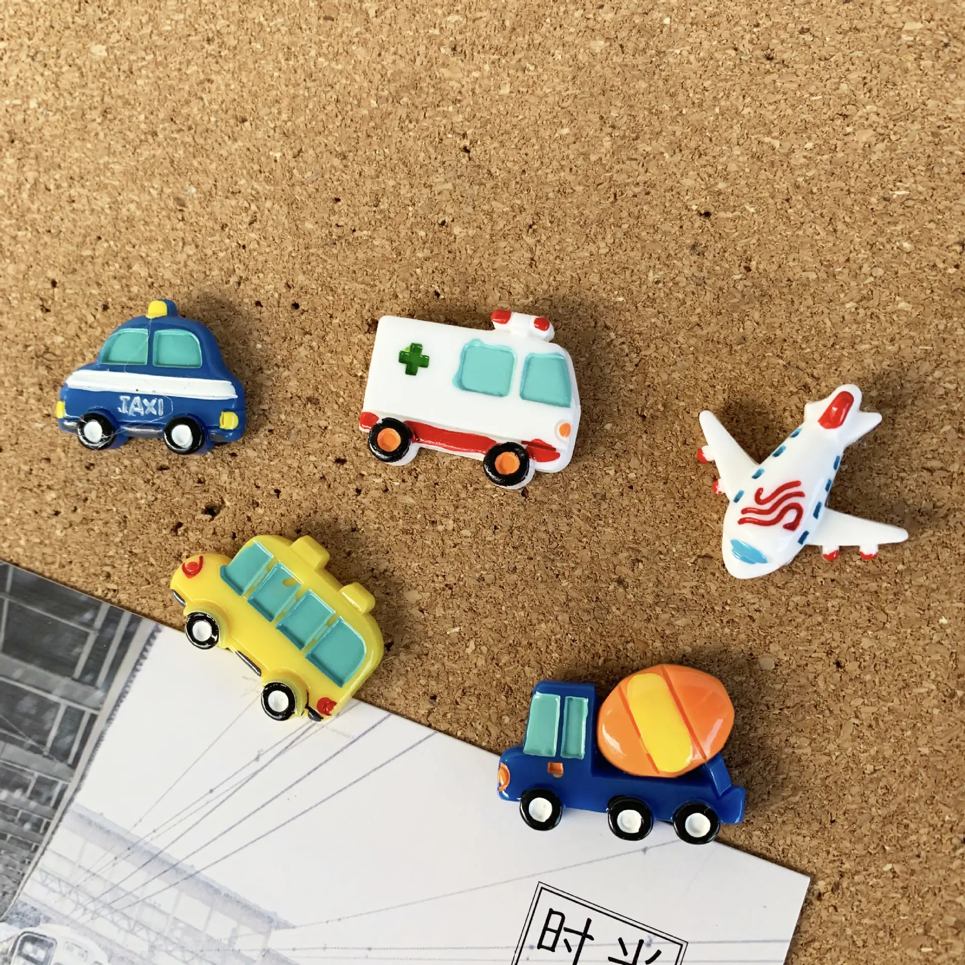 Creativo 5 pezzi bacheca Push Pins puntine a forma di auto puntine da disegno tagliere in sughero mappe Push Pins