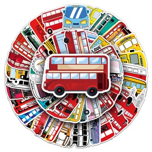 50 cartoon <strong>bus</strong> graffiti, cute children's rewards, Guka DIY skateboard, phone case, suitcase <strong>stickers</strong> - Product Image 5