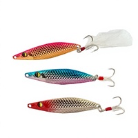 Leurre de pêche en métal électroplaqué, leurre dur artificiel pour jigging, pour la pêche au bar