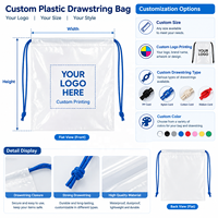Tas Laundry Hotel Plastik LDPE Custom Langsung dari Pabrik dengan Tali Serut dan Logo