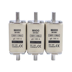 Asia-Pacific NT00/160A ad alta capacità di rottura 10KA 600V IEC certificata a bassa tensione fusibile termico con fusibile in rame ceramico - Product Image 4
