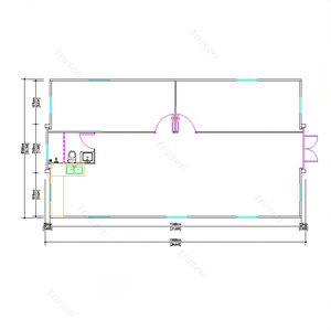 Maison conteneur extensible de luxe de 40 pieds, prête à l'emploi, avec 1 à 2 chambres, double aile, cuisine et salle de bain, pour location - Product Image 2