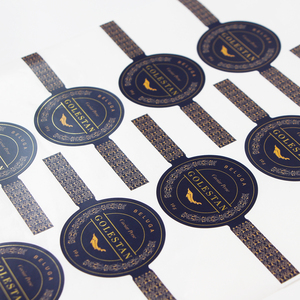 Tùy Chỉnh Dính Nhãn Giả Hiển Nhiên Bằng Chứng Sticker Vàng Lá Không Thấm Nước Caviar Perse Jar Tin Nắp Con Dấu Bao Bì An Ninh Nhãn - Product Image 3