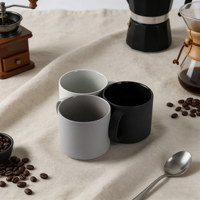 Mug à café en céramique YBH personnalisé de 350 ml, style européen, finition mate, passe au lave-vaisselle et au micro-ondes, sans danger pour les aliments, réutilisable, vaisselle en porcelaine