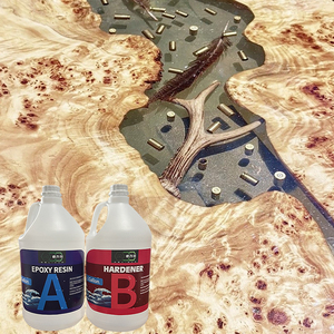 DLD Food Grade Epoxy Resin 1 Gallon and 1/2 Gallon Epoxy Resin and Hardner 2:1 Weight Ratio Deep Cast for Resin River Table