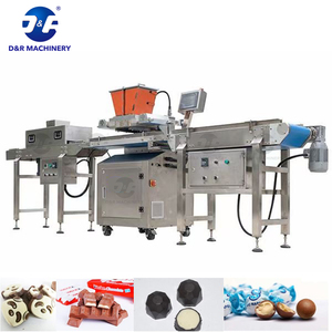 Mini Servo Driven Chocolate Moulding Line con PLC Mini One Shot Depositor per blocchi di cioccolato dadi centro di miscelazione riempimento - Product Image 1