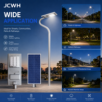 Farola LED Solar DC con Certificación IP66, CCC, CE y RoHS, Batería Lifepo4, Aluminio, Garantía de 5 Años, 130W, Ángulo de Haz de 120° para Carreteras