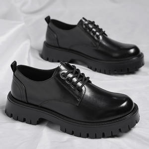 Zapatos Elevadores para Hombre 2026, Zapatillas Casuales de Cuero con Aumento de Altura de 6 cm, Suela Gruesa, Impermeables, Negras, de Moda - Product Image 3