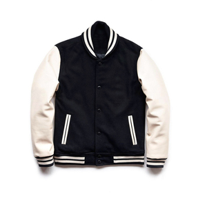 Chaqueta de Invierno Casual para Hombre, Talla Grande, Personalizada OEM, Transpirable, Impermeable, de Algodón Lavado, con Botones en Contraste, Estilo Varsity, Superventas - Product Image 1