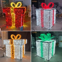 TOPREX Boîte à lumière LED 3D professionnelle avec motif, cadre étanche IP65 pour affichage de Noël en centre commercial, marché américain