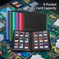 Album de cartes 3x4 à 9 pochettes pour classeur, en cuir PU, avec fermeture éclair et blocage RFID, pour cartes de baseball