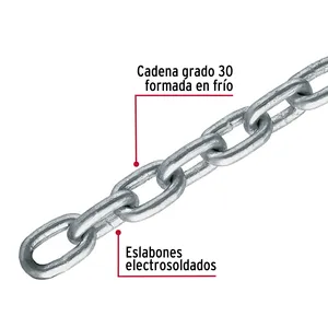 75 Unidades de Cadena Galvanizada de 1/8\" en Cubeta, Acero al Carbono Resistente con Acabado de Zinc, Acero Aleado de Hierro Soldado, Plástico - 75 m - Product Image 2