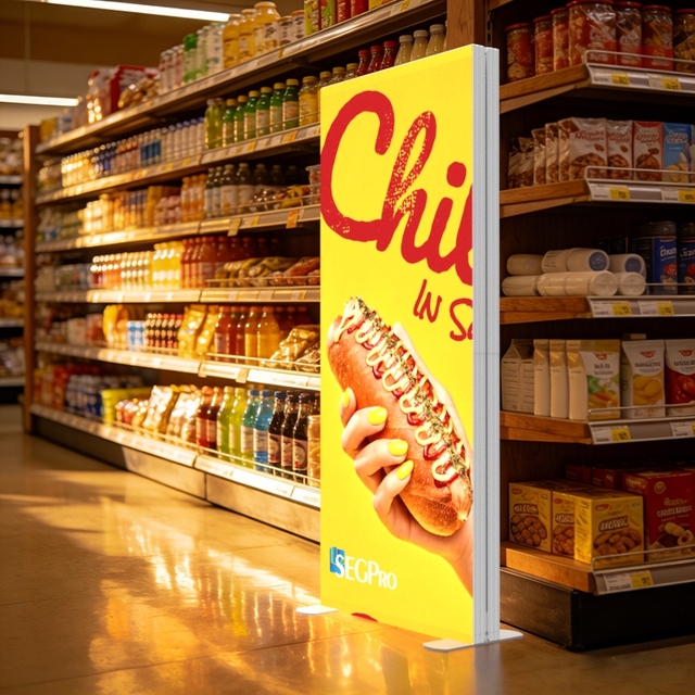 Lintel Two Side Backlit SEG Trade Show Wall Displays LED Light Box Advertising Frameless Led Fabric Light Box