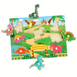 Nouveau puzzle en bois pour enfants, plateau de préhension, jeu de table éducatif précoce pour l'éveil des enfants unisexes - Product Image 1