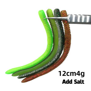 10 पीसी कृत्रिम मछली पकड़ने वाले ताजे पानी के साल्टवाटर मछली पकड़ने वाले नरम लवण 4 ग्राम समुद्री कीड़े मिट्टी 120 मिमी धीमा डूबता - Product Image 6