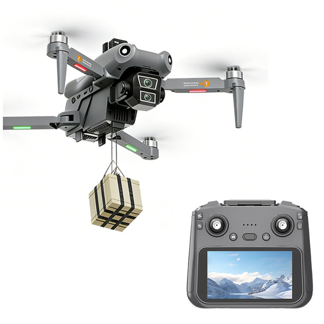 Smart Laser Obstacle Avoidance EIS Drone 4K HD Video High Stability Supports Payload Touch Screen Remote Control 3KM