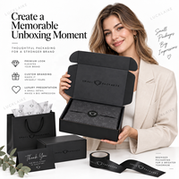 Boîtes d'emballage en carton ondulé noir personnalisées en gros pour parfums, grandes boîtes postales cadeaux avec logo UV