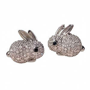 Boucles d'oreilles en or E3371 avec diamants ronds taille brillant, couleur G, naturelles, unisexes, mignonnes, pour un usage quotidien - Product Image 1