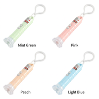 Mainan Laser Hewan Peliharaan 3-in-1 Portabel untuk Kucing Anjing, Desain Kartun Sederhana, Senter LED Genggam Mini Plastik, Daya Laser 5mW, Tersedia