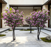 Arche de mariage avec fleurs artificielles de bougainvillier et de prunier pour la décoration d'événements