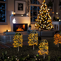 IP65 Outdoor Solar LED Garten leuchten Twinkle Swaying Tree Decor Feuerwerk Pfad Lichter für Yard Patio Walkway Party