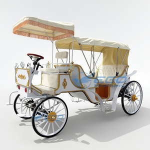 Carruaje Eléctrico Real de Doble Fila Más Vendido en 2025, Carruaje de Boda para Paseos Turísticos, Carruaje de Boda de Doble Función Estilo Cenicienta - Product Image 2