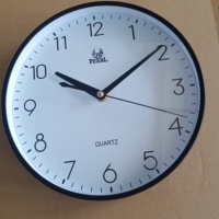 PEARL Jam dinding plastik quartz analog desain kustom, hiasan rumah jam dinding plastik 10 inci 2023