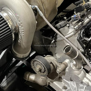 Tuyau d'alimentation en huile de <span class=keywords><strong>turbo</strong></span> moteur en acier inoxydable tressé PTFE AN4 90 ° Raccords droits - Product Image 6