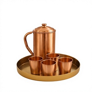 Pichet à eau en cuivre martelé, fait main, écologique, classique et luxueux, avec couvercle, grande capacité, pot à boisson en métal pour le service à domicile - Product Image 4