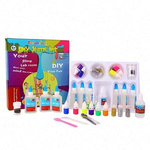 กาวสีสันสดใสสำหรับทำสไลม์ ชุดทำสไลม์สำหรับเด็ก ปลอดสารพิษ พร้อมจี้เรซิ่น กาวทำสไลม์ DIY - Product Image 5