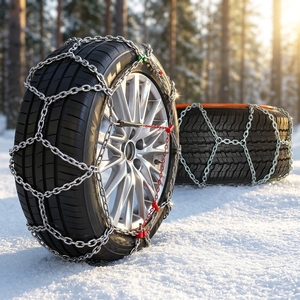 Chaînes à pneus en acier galvanisé Huanan 4x4 tout-terrain pour SUV, robustes, pour camionnettes, avec mailles pour roues, antidérapantes pour <span class=keywords><strong>neige</strong></span>, glace et boue - Product Image 1