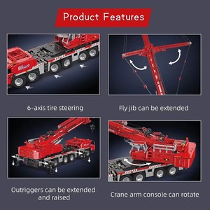 MOULD KING 17065 Juguetes de Coche Técnicos, Camión Grúa RC Motorizado GMK, Bloques de Construcción, Modelo de Ensamblaje, 4566 Piezas, Ladrillos, Regalo de Navidad para Niños - Product Image 4